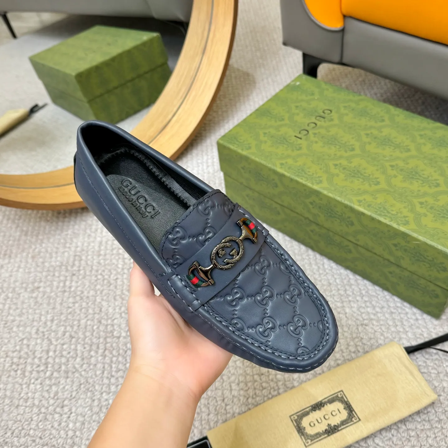 Men's shoes 💰420 (Yangli) Gucci* - the top version of Gucci classic beanie shoes! It is made of imported original cowhide and has a comfortable first layer of sheepskin lining! Original wear-resistant rubber outsole! High quality products! Size 38-46, with shoe dial, cloth bag, card